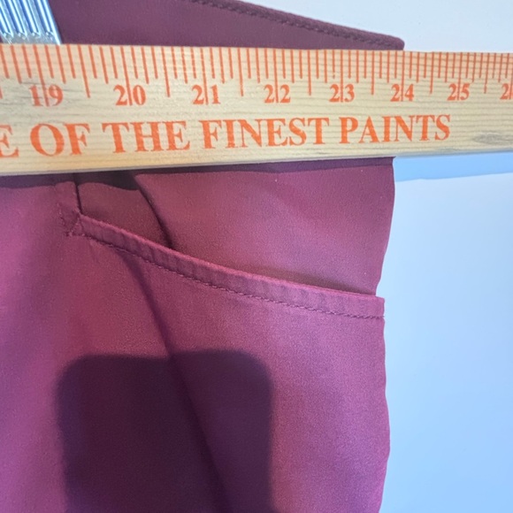 Chaps Women’s Plus Size 24W Burgundy Stretch Ankle Pants - Picture 6 of 9